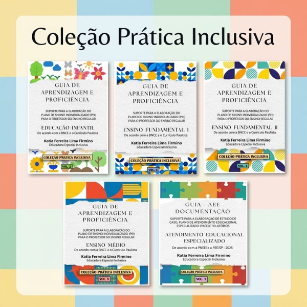 Capas dos e-books da Coleção Prática Inclusiva